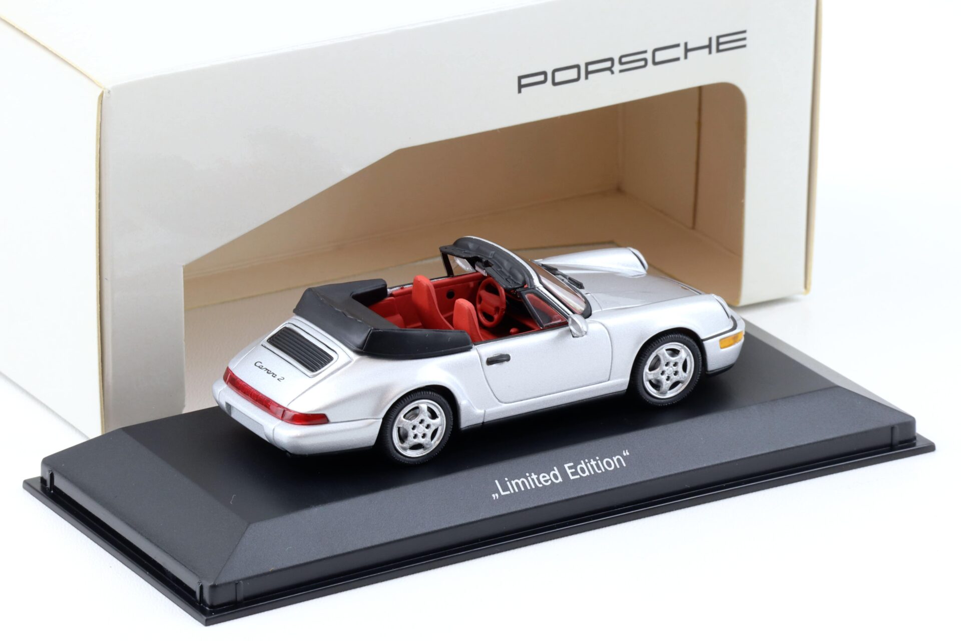 1:43 Minichamps Porsche 911 964 Carrera 2 Cabriolet silver WAP DEALER