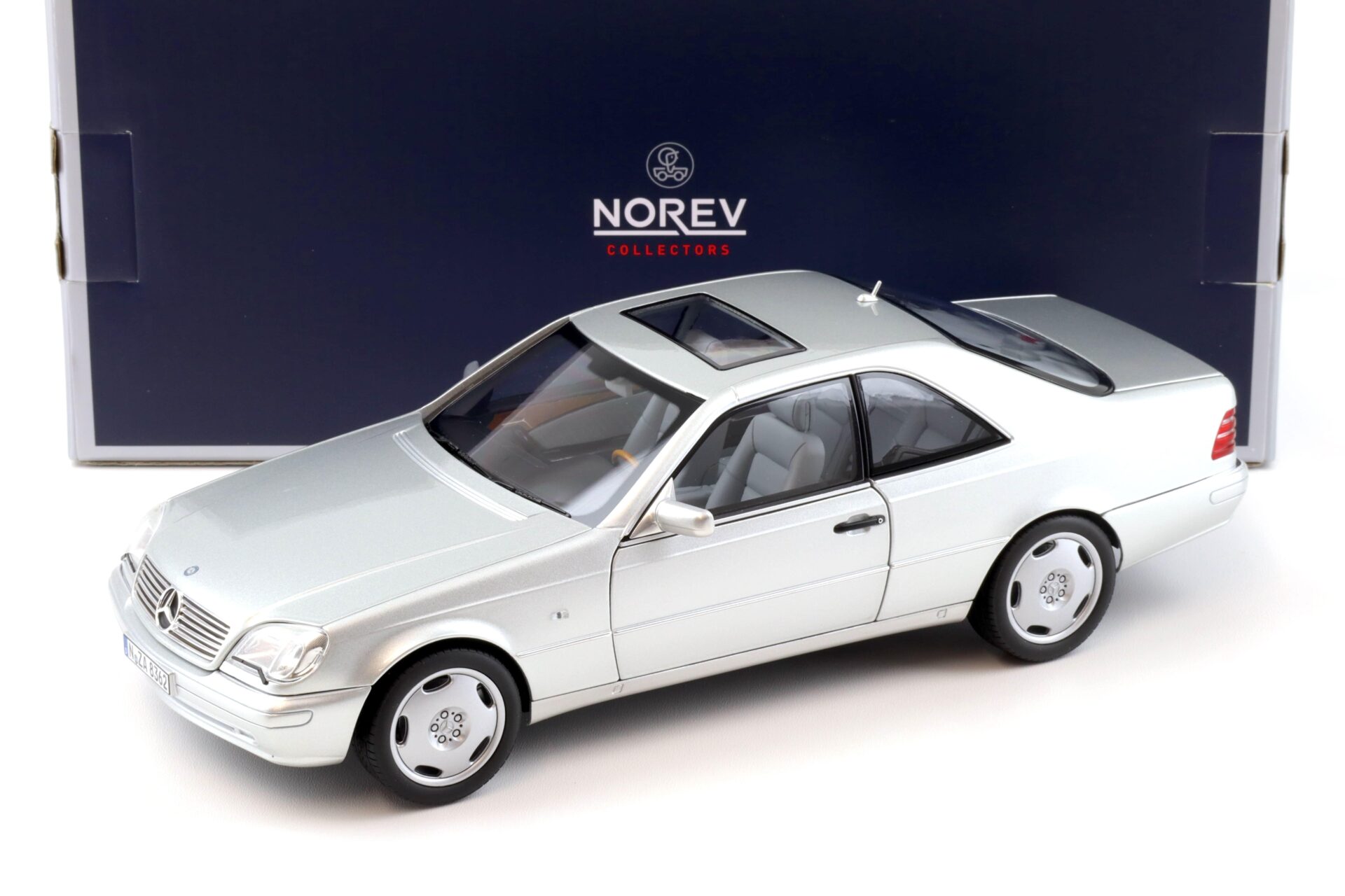 1:18 Norev Mercedes CL 600 Coupe C140 silver metallic 1997