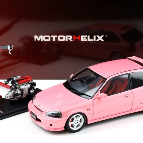 1:18 Motorhelix Honda Civic Type R (EK9) Customized Version Sweet pink + engine M85008