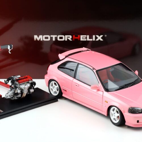 1:18 Motorhelix Honda Civic Type R (EK9) Customized Version Sweet pink + engine M85008