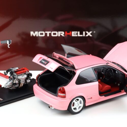 1:18 Motorhelix Honda Civic Type R (EK9) Customized Version Sweet pink + engine M85008