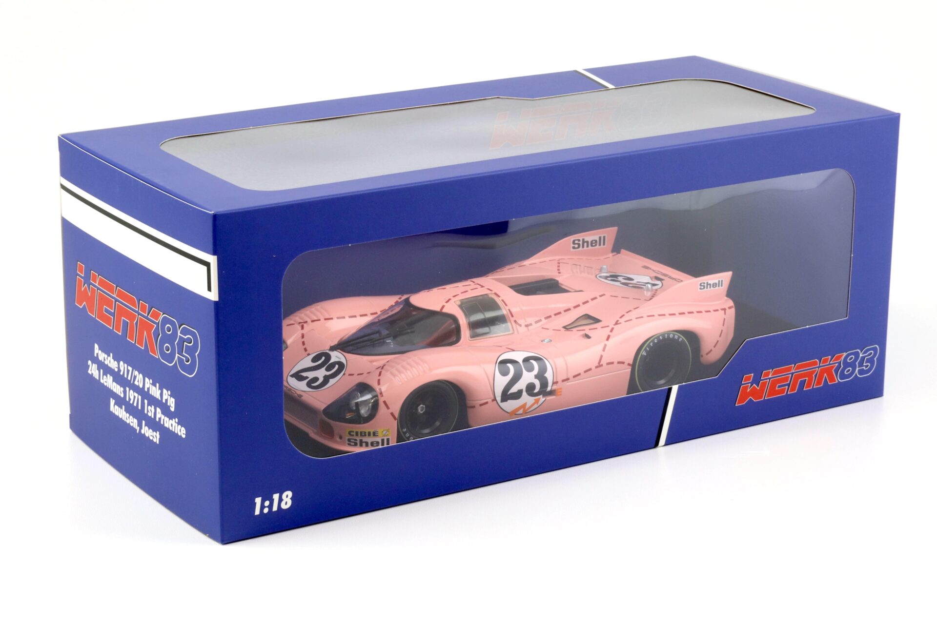 1:18 WERK83 Porsche 917/20 Pink Pig 1st Practice 24h Le Mans 1971 Kauhsen/ Joest #23