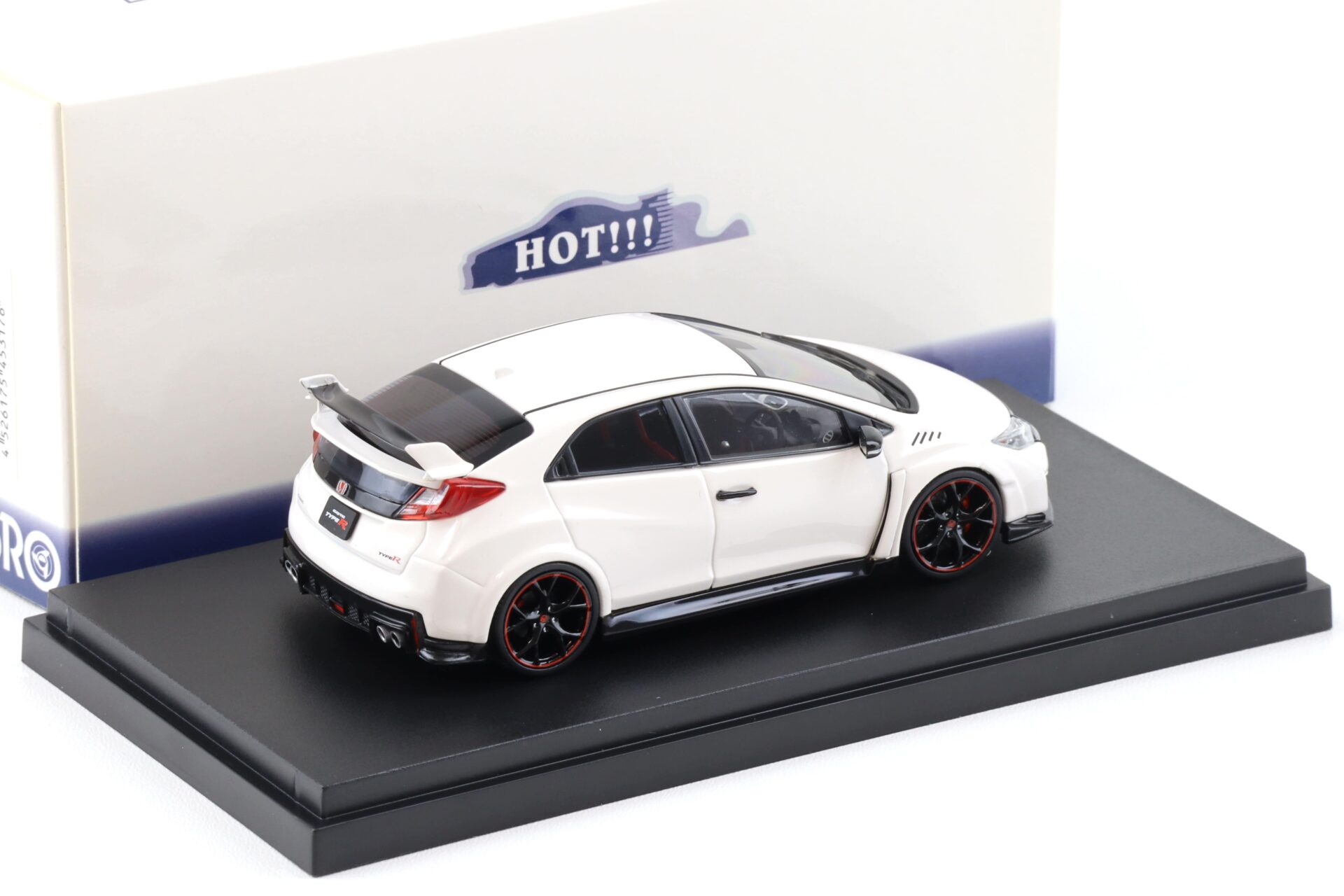 1:43 Ebbro Honda Civic Type R 2015 Japanese License Plate Championship white