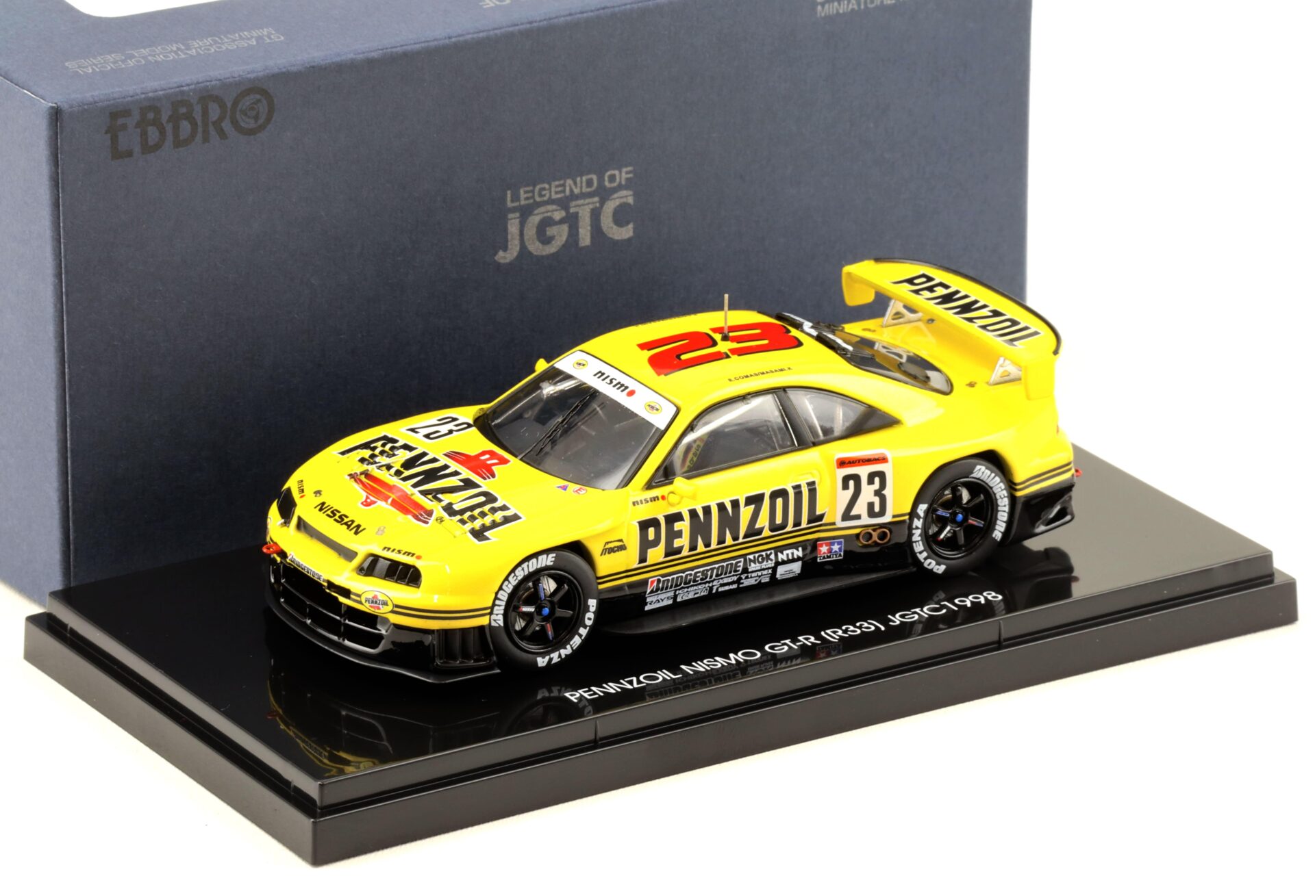 ID 93865 orig.jpg 1:43 Ebbro Nissan GT-R R33 PENNZOIL NISMO GT-R #23 JGTC 1998 yellow