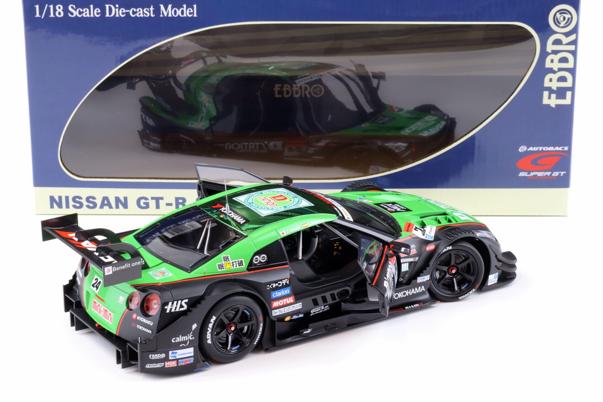1:18 Ebbro Nissan GT-R Super GT500 2015 Rd.1 Okayama D´station ADVAN #24