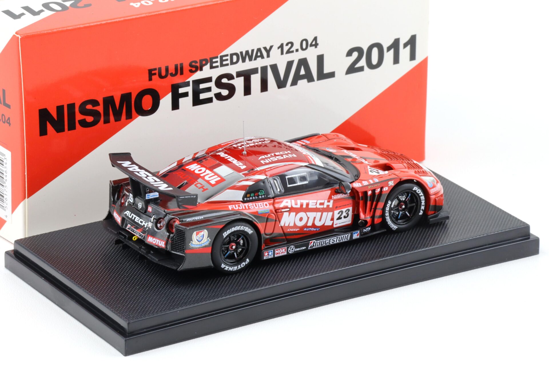 1:43 Ebbro Nissan GT-R Super GT500 Rd.7 Autopolis Winner 2011 MOTUL AUTECH Nismo Festival