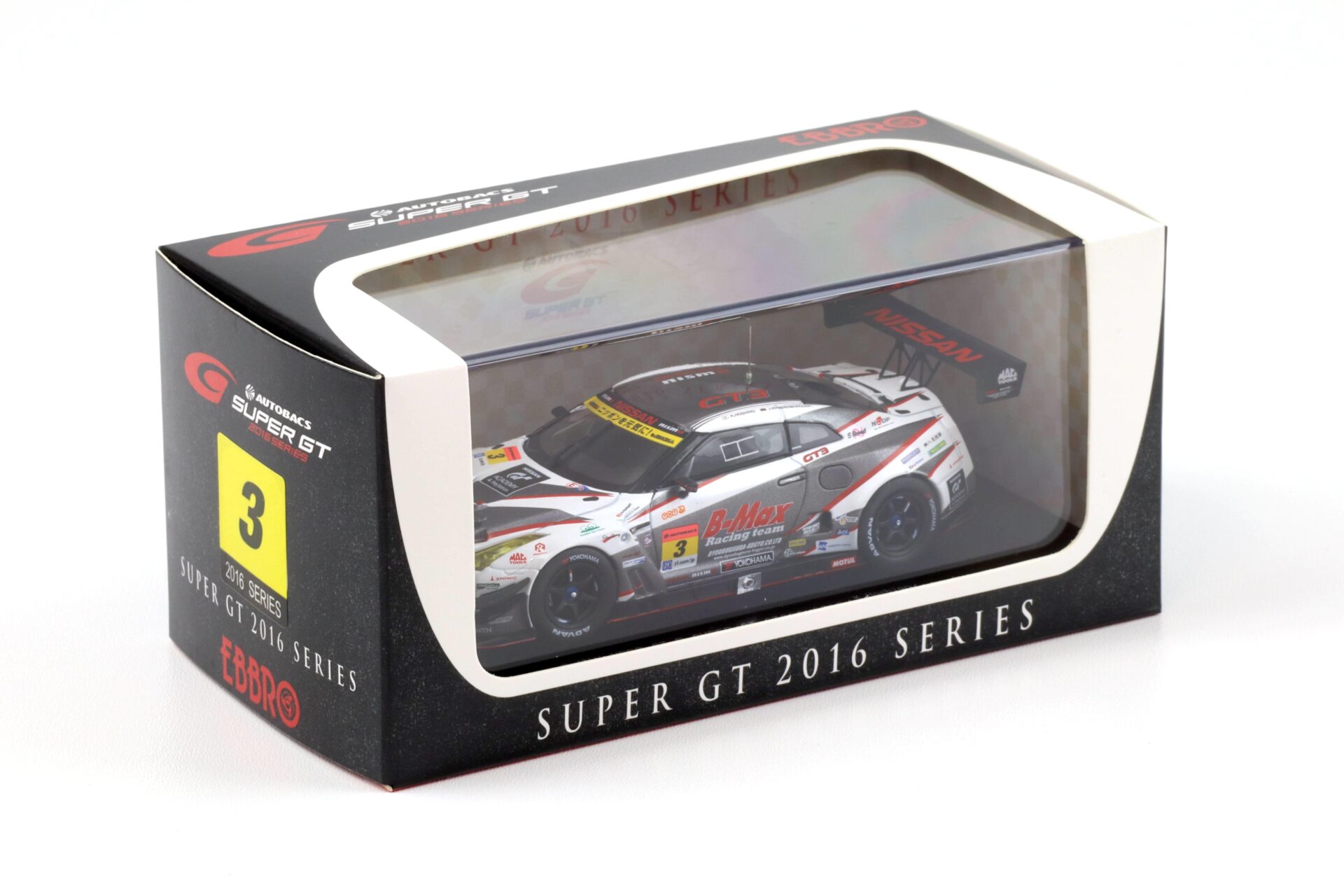 1:43 Ebbro Nissan GT-R Super GT300 B-MAX NDDP #3 Hoshino/ Mardenborough 2016