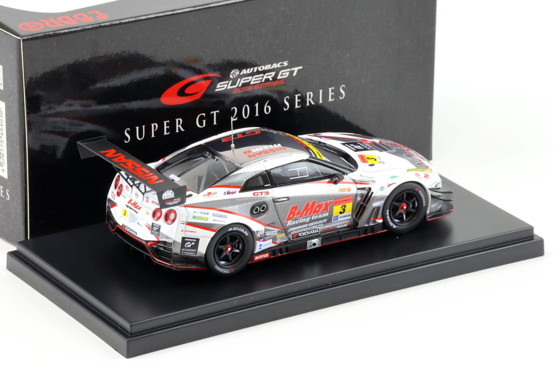 1:43 Ebbro Nissan GT-R Super GT300 B-MAX NDDP #3 Hoshino/ Mardenborough 2016