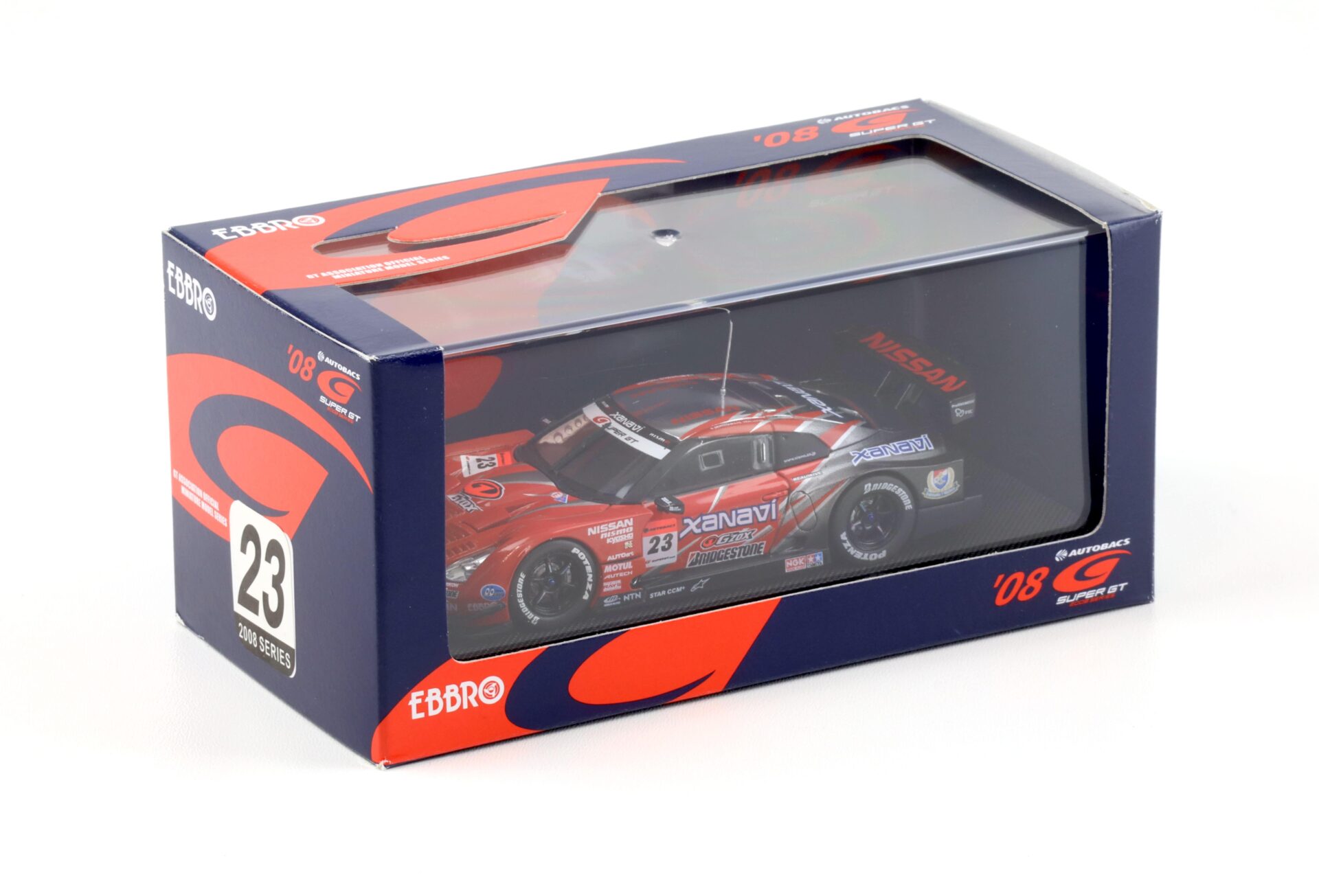 1:43 Ebbro Nissan GT-R Super GT500 XANAVI NISMO 2008 #23 Motoyama