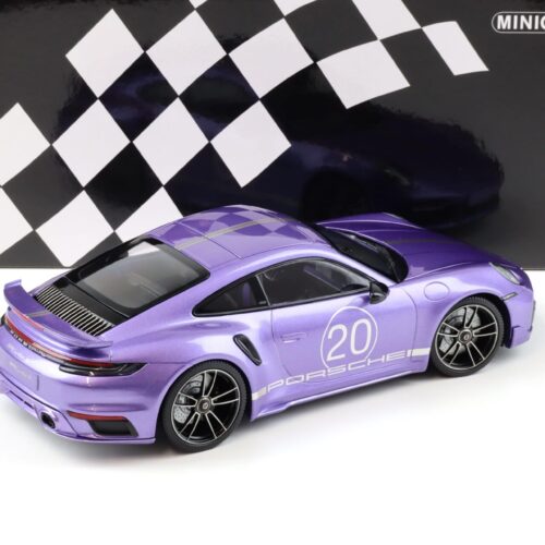 1:18 Minichamps Porsche 911 (992) Turbo S Coupe Sport Design 2021 viola metallic