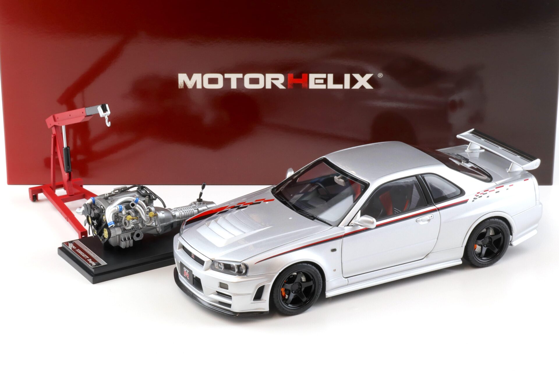 ID 94923 orig.jpg 1:18 Motorhelix Nissan Skyline GT-R R34 Nismo CRS Livery silver M83429