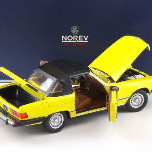 1:18 Norev Mercedes 450 SL R107 US Version 1979 yellow Hart aber Herzlich