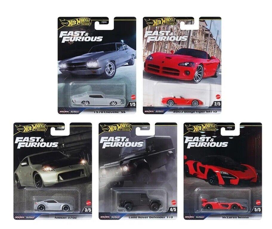 1:64 Hot Wheels Premium 2024 Fast & Furious SET 5 pcs. HNW46-979J Nissan, Chevelle