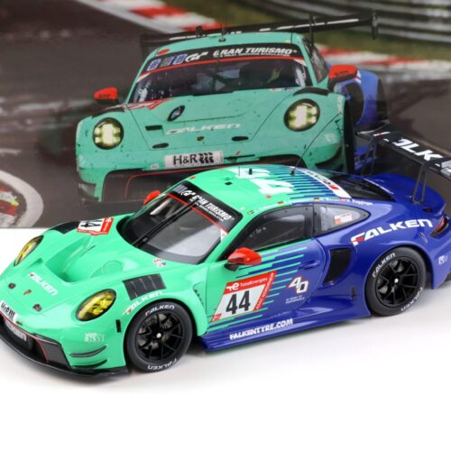 1:18 IXO Porsche 911 992 GT3 R 24h Nürburgring 2023 #44 FALKEN Eriksson/ Heinemann