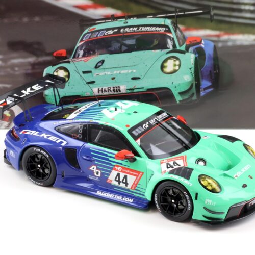 1:18 IXO Porsche 911 992 GT3 R 24h Nürburgring 2023 #44 FALKEN Eriksson/ Heinemann