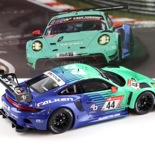 1:18 IXO Porsche 911 992 GT3 R 24h Nürburgring 2023 #44 FALKEN Eriksson/ Heinemann