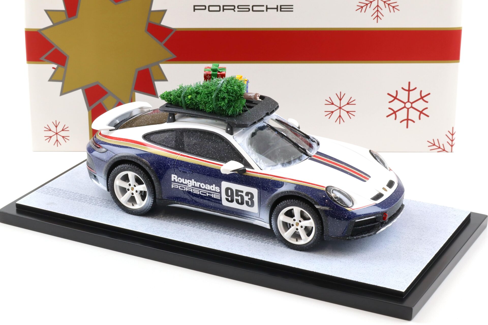1:18 Spark Porsche 911 (992) Dakar Roughroads #953 XMAS snow WAP DEALER