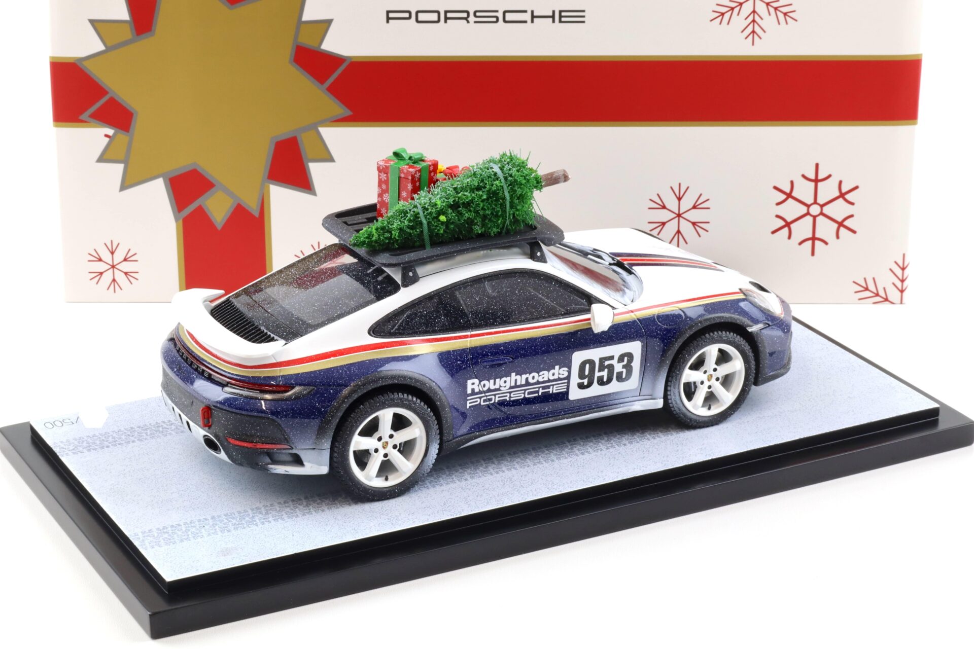 1:18 Spark Porsche 911 (992) Dakar Roughroads #953 XMAS snow WAP DEALER