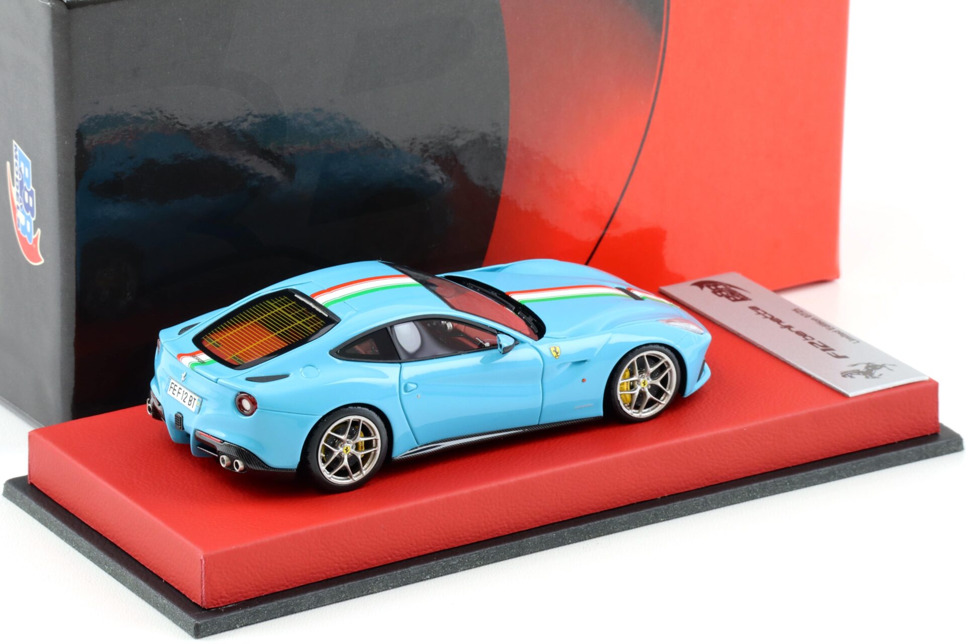 1:43 BBR Ferrari F12 Berlinetta Baby blue / Italy Flag - Limited 25 pcs.