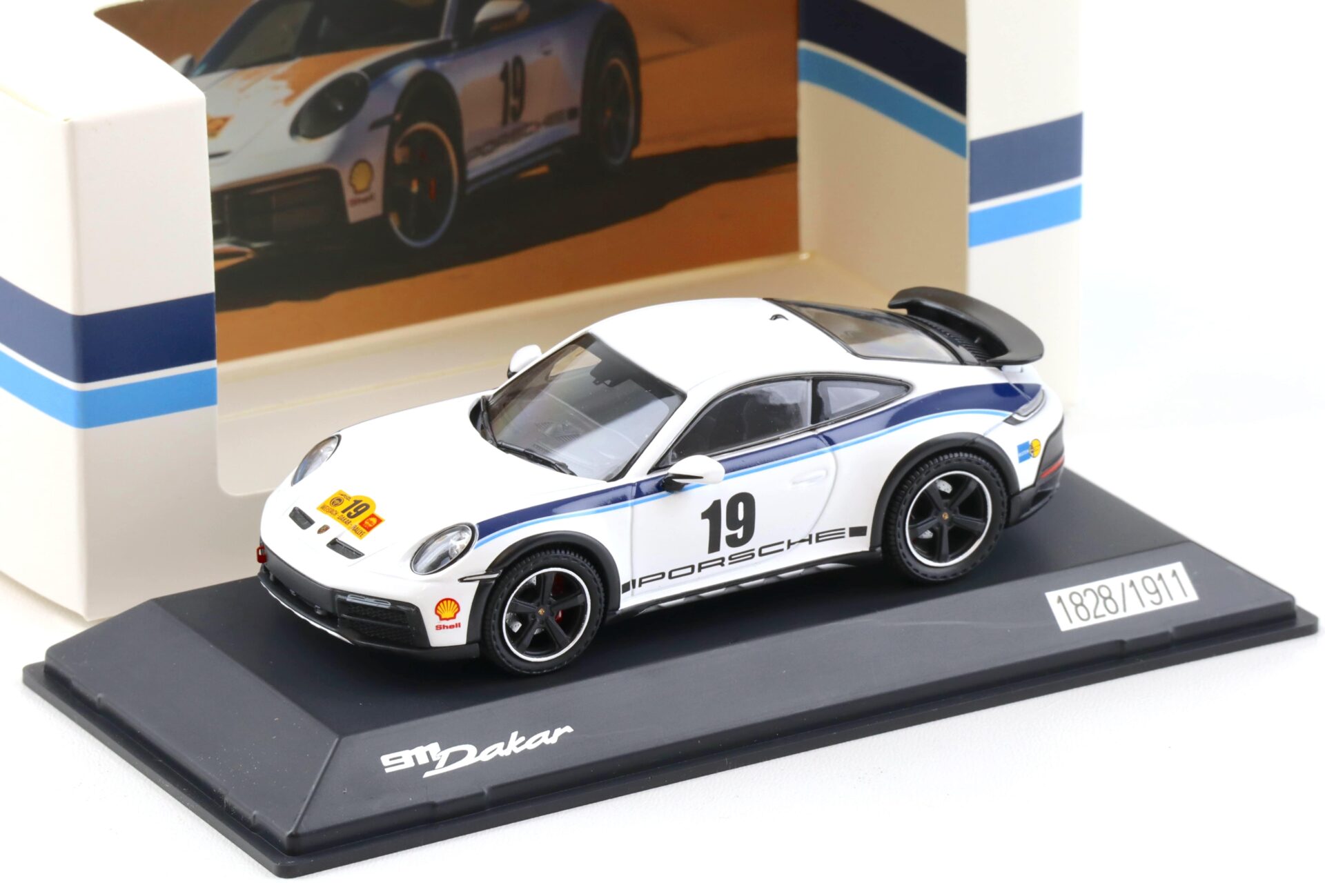 1:43 Spark Porsche 911 992 Dakar Rallye 1974 Design Kühne & Nagel WAP DEALER