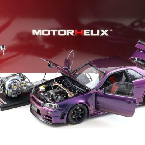 1:18 Motorhelix Nissan Skyline GT-R R34 Nismo CRS Midnight purple III M83410 - Image 2