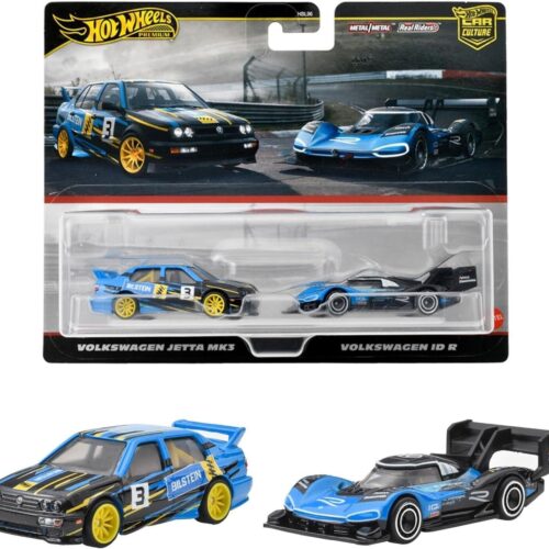 1:64 Hot Wheels 2025 Premium 2-Pack Bilstein VW Jetta MK3 + VW ID R 979M - Image 1