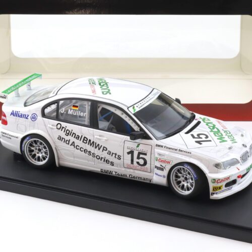 1:18 AUTOart BMW 320i (E46) Macau Guia Race 2004 Winner #15 J.Müller 80449