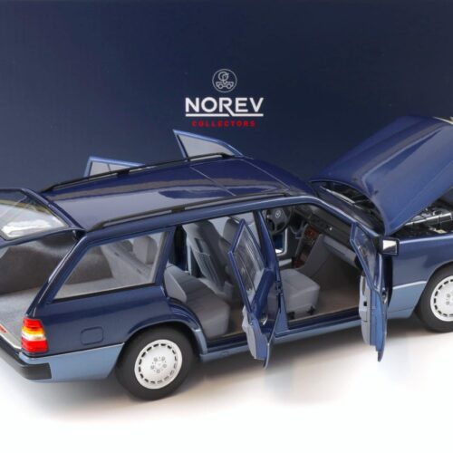 1:18 Norev Mercedes 300 D T-Model S-124 Nautical blue 1990 - Limited 1000 pcs.