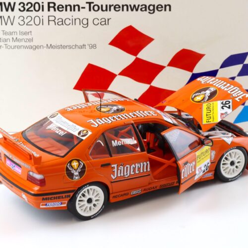 1:18 UT Models BMW 320i E36 STW 1998 Jägermeister Menzel #26 DEALER VERSION