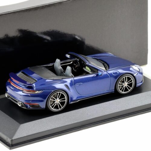 1:43 Minichamps Porsche 911 992 Turbo S Cabriolet 2020 Gentian blue metallic - Image 2