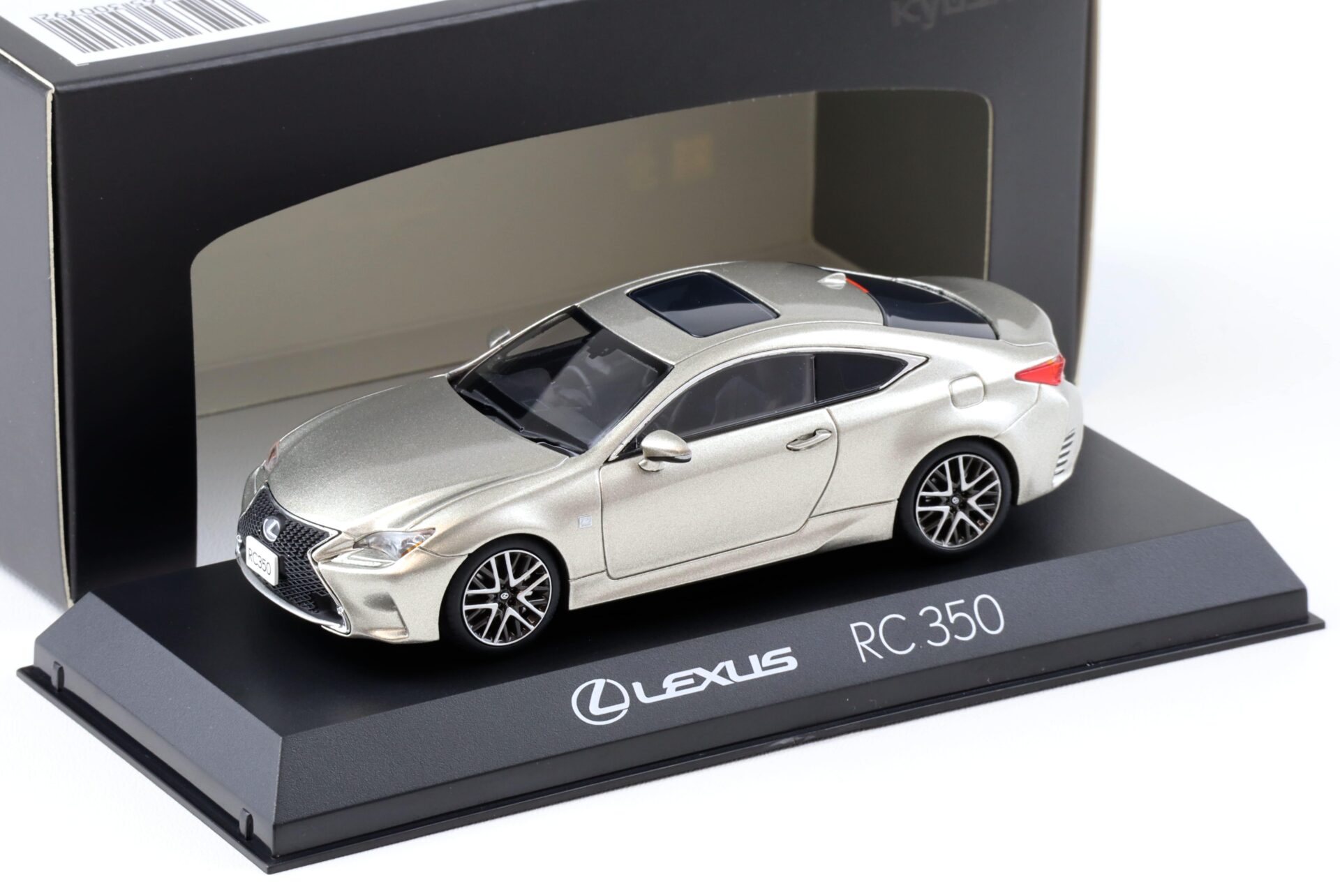 1:43 Kyosho Lexus RC 350 F Sport Coupe Sonic Titanium 03657T