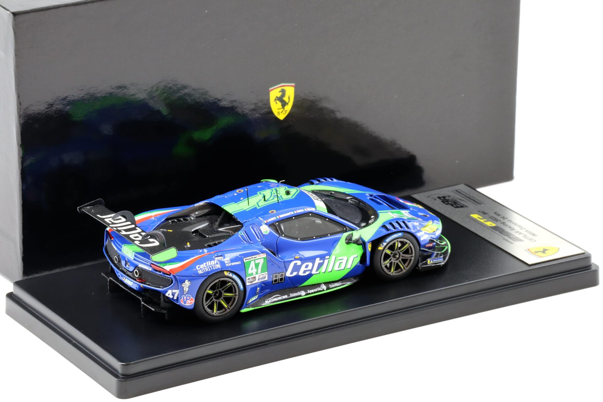 1:43 BBR Competition Ferrari 296 GT3 Cetilar Racing 2023 #47 IMSA Daytona 24h