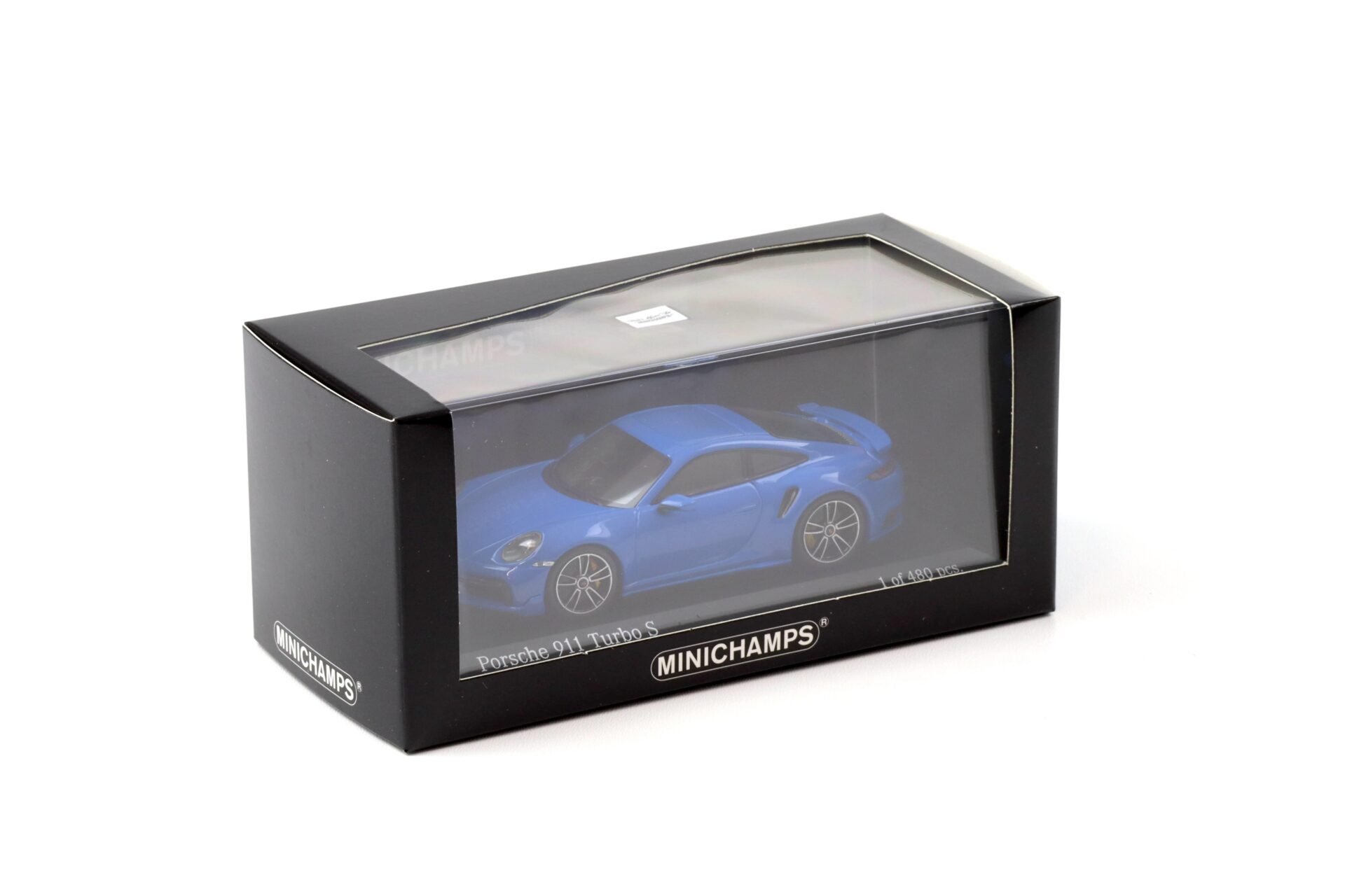 1:43 Minichamps Porsche 911 992 Turbo S Coupe Sport Design 2021 Shark blue