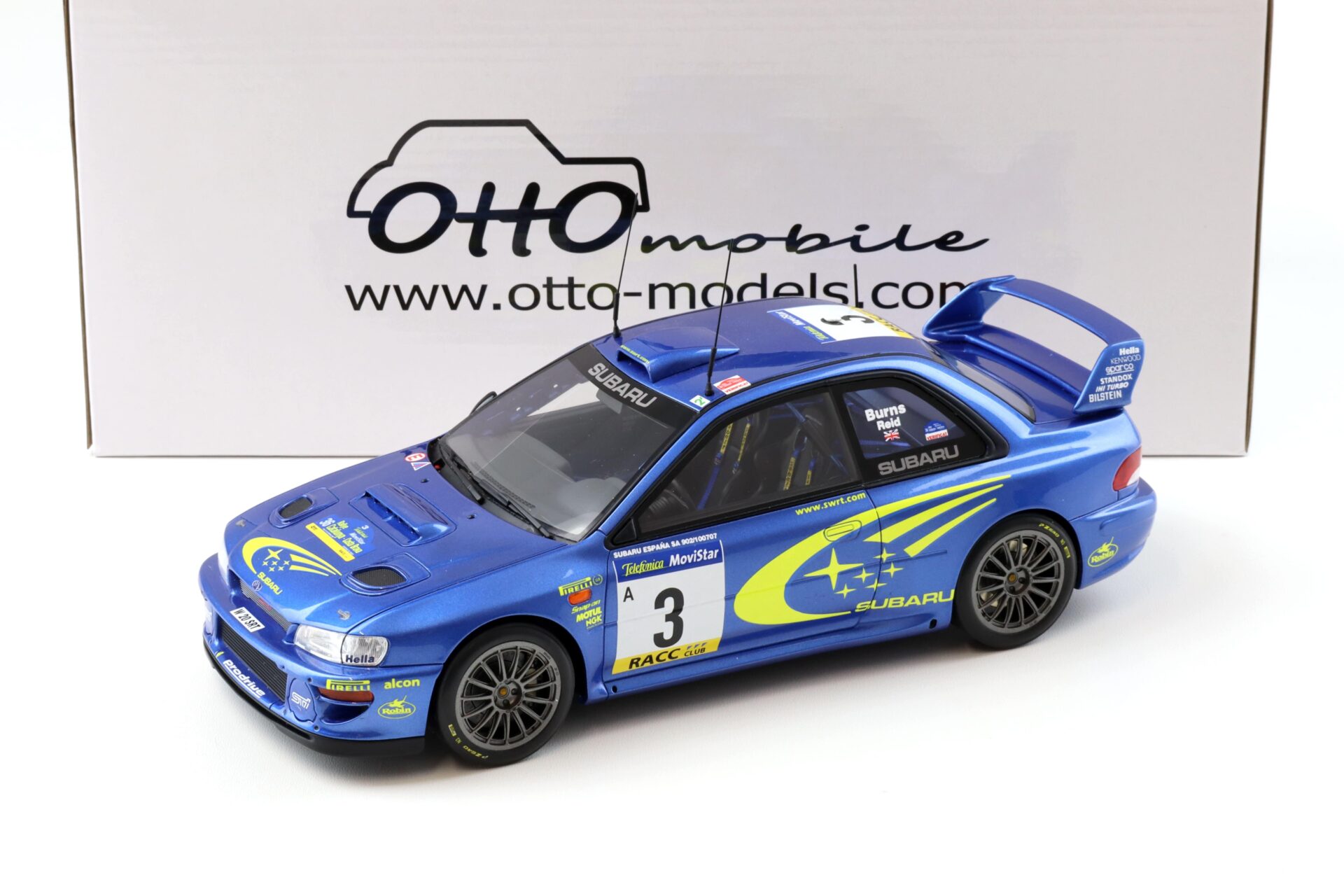 1:18 OTTO mobile OT472 Subaru Impreza S6 WRC Catalunya #3 Burns/ Reid 2000