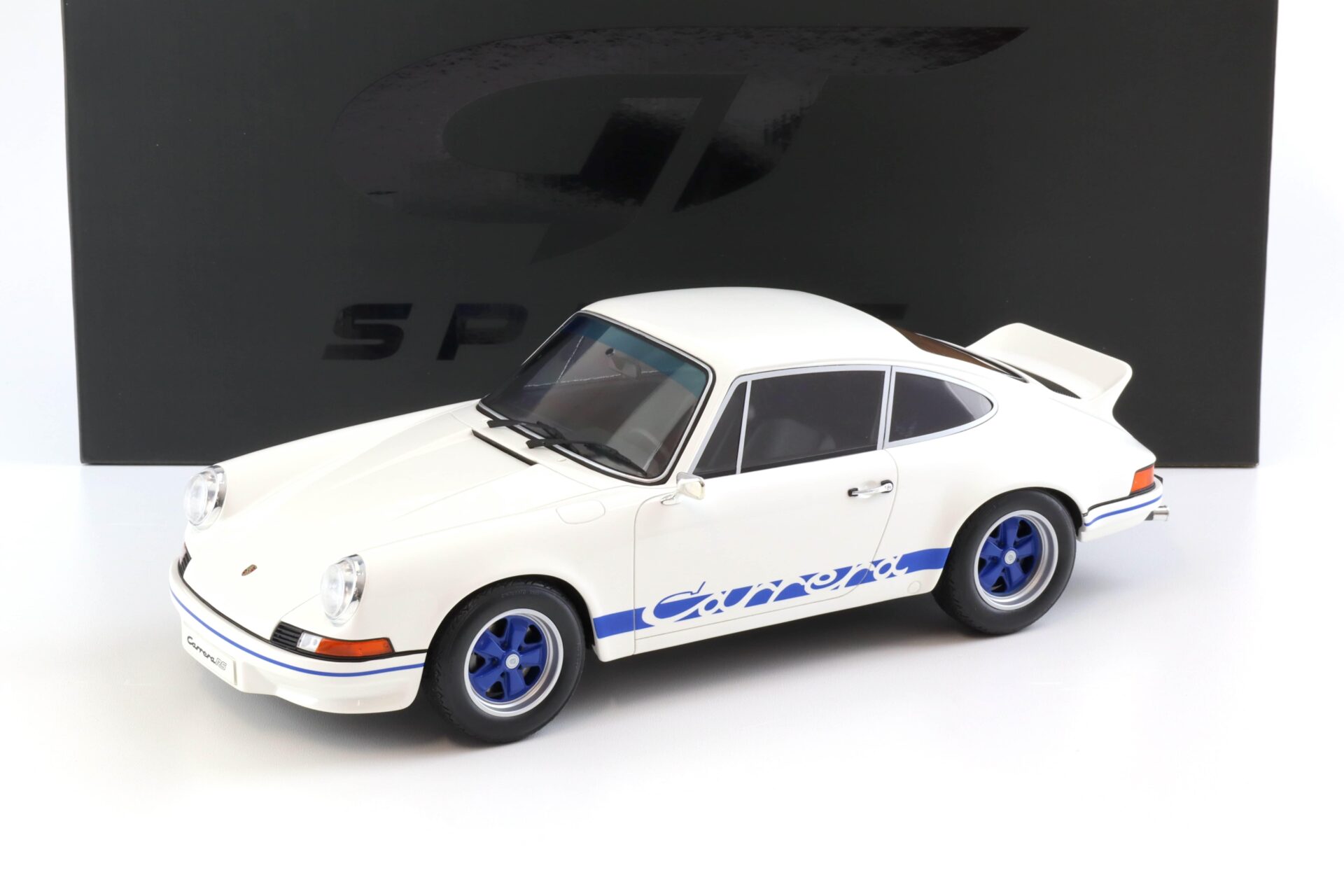 1:12 GT Spirit GT921 Porsche 911 Carrera RS 2.7 Coupe Grand Prix white / blue 1973