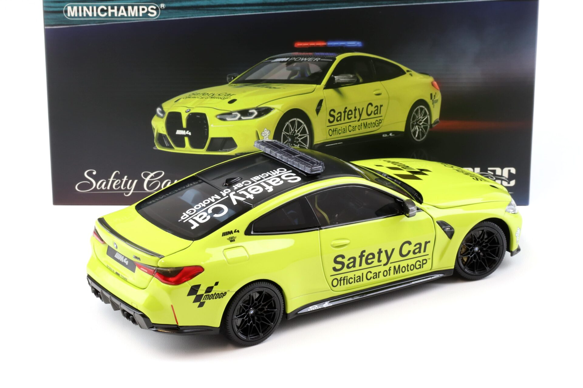 1:18 Minichamps BMW M4 (G82) Coupe 2020 Sao Paulo yellow Safety Car MotoGP