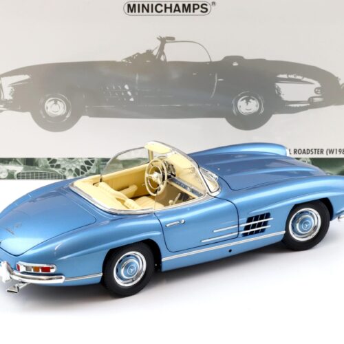 1:18 Minichamps Mercedes 300SL Roadster (W198) metallic blue with Hardtop 1958