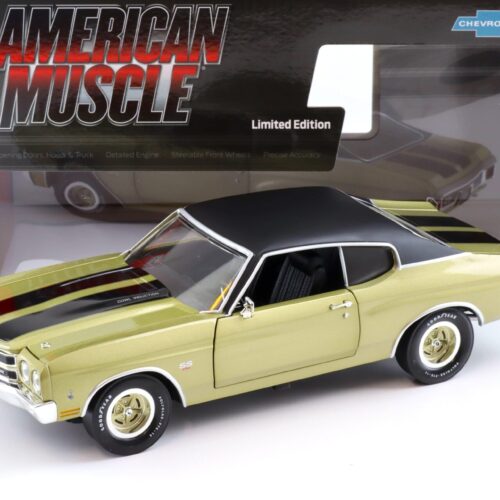 1:18 Auto World 1970 Chevrolet Chevelle SS Coupe MCACN Centenniel Gold/ black roof