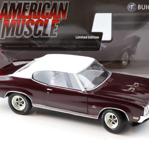 1:18 Auto World 1970 Buick GS Stage 1 MCACN Burgundy Mist/ white roof