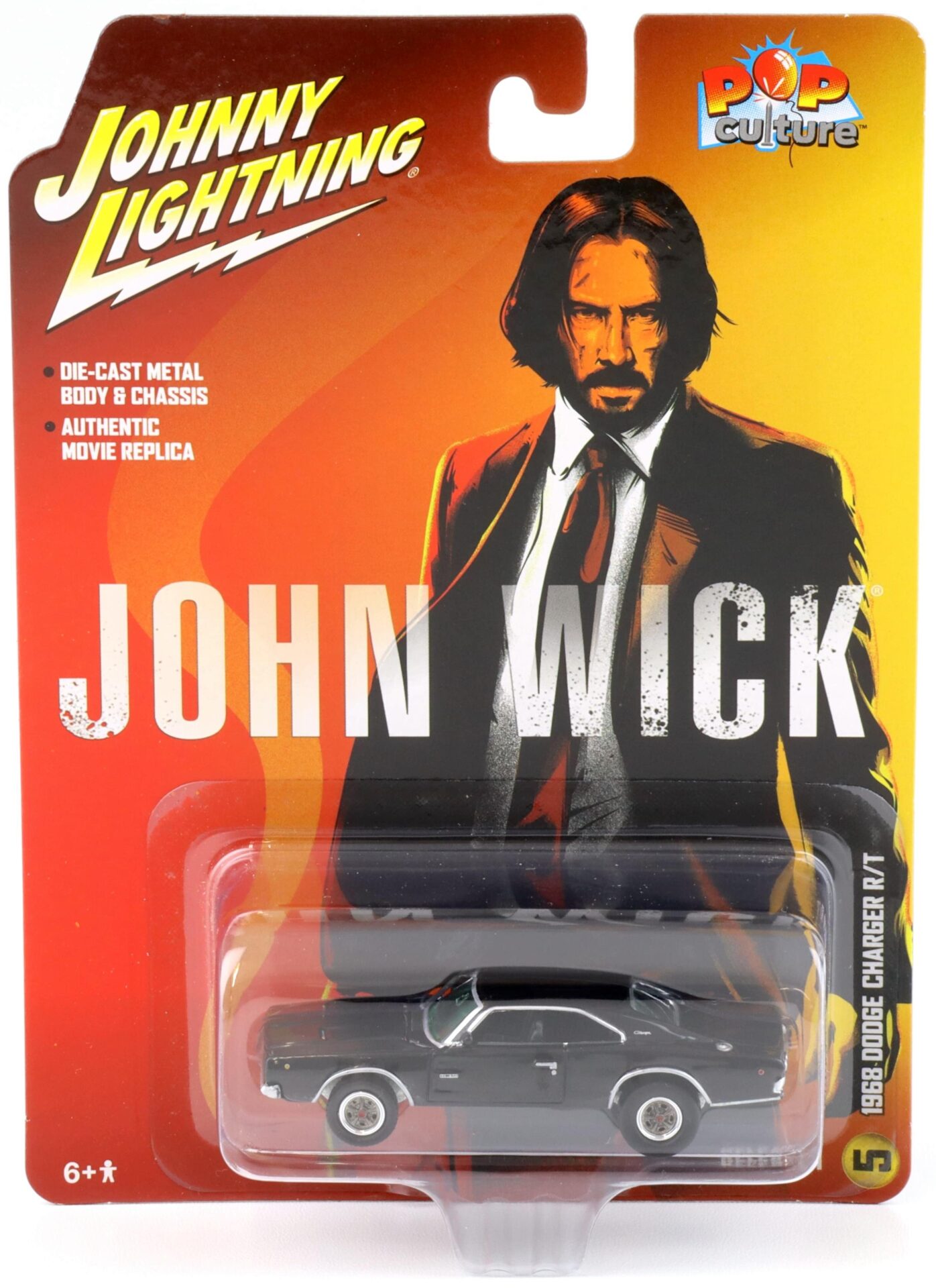 1:64 Johnny Lightning Pop Culture 1968 Dodge Charger R/T John Wick Hitman