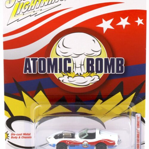 1:64 Johnny Lightning Pop Culture 1969 Chevrolet Corvette Atomic Bomb white/red/blue