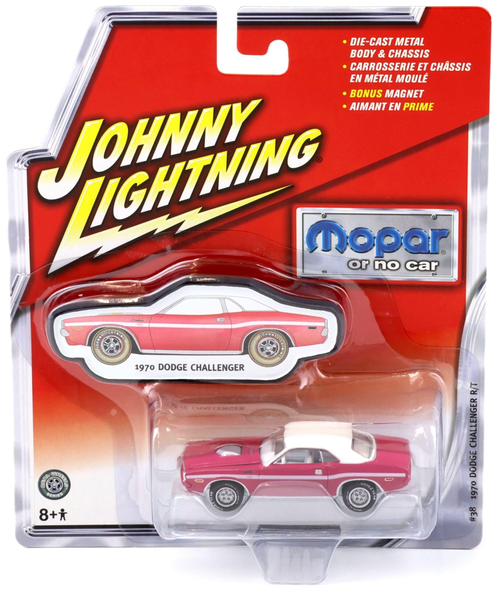 1:64 Johnny Lightning #38 MOPAR 1970 Dodge Challenger R/T panther pink