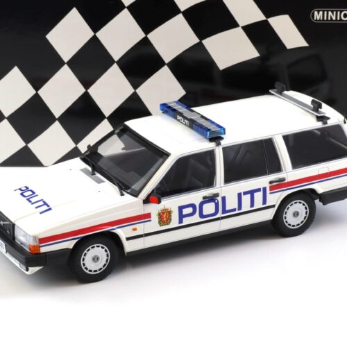 1:18 Minichamps Volvo 740 GL Break 1986 Politi Norway Polizei Police white