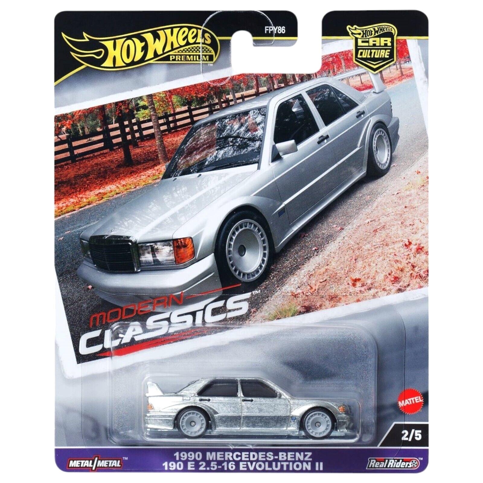 1:64 Hot Wheels Premium 2024 Modern Classics HRV98 Mercedes 190E 2.5-16 EVO 2 silver