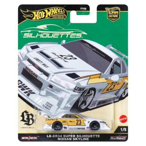 1:64 Hot Wheels Premium Silhouettes 2025 JBK59 Nissan Skyline Super Silhouette LB-ER34