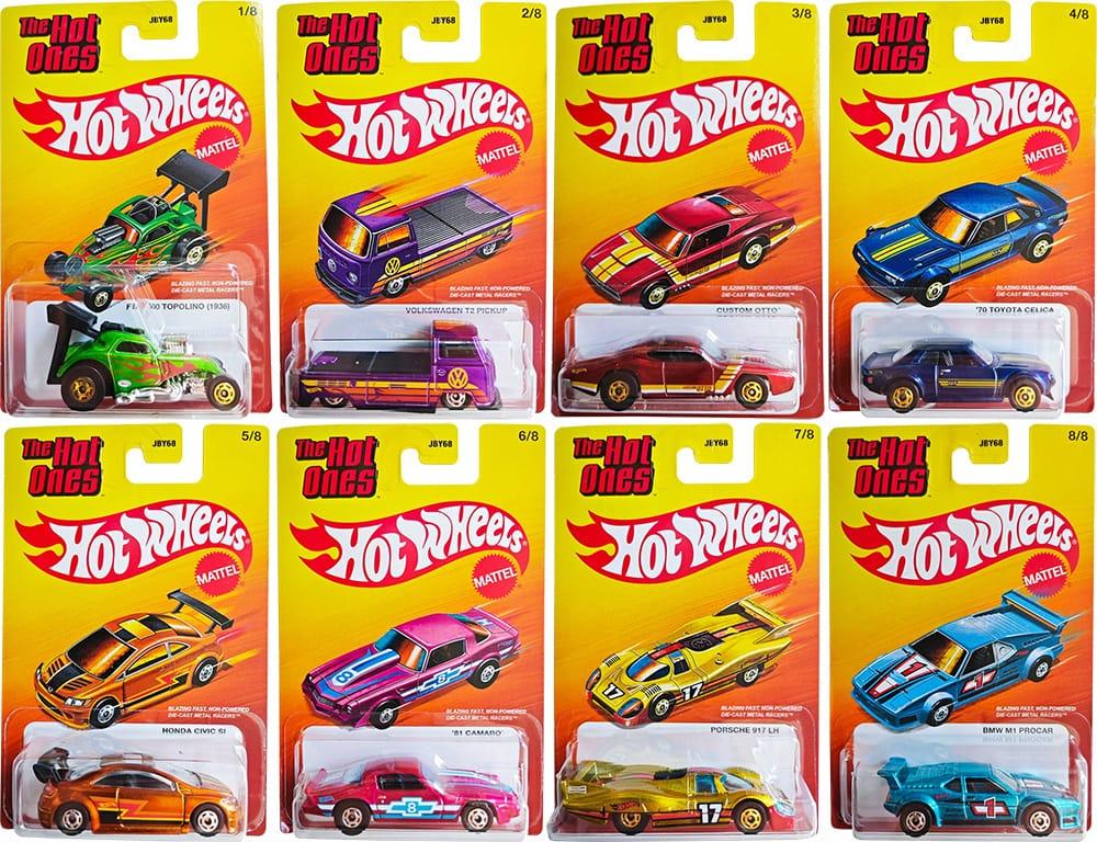 ID 98686 orig.jpg 1:64 Hot Wheels 2025 The Hot Ones SET 8 pcs. JBY68-979A VW, Porsche, BMW