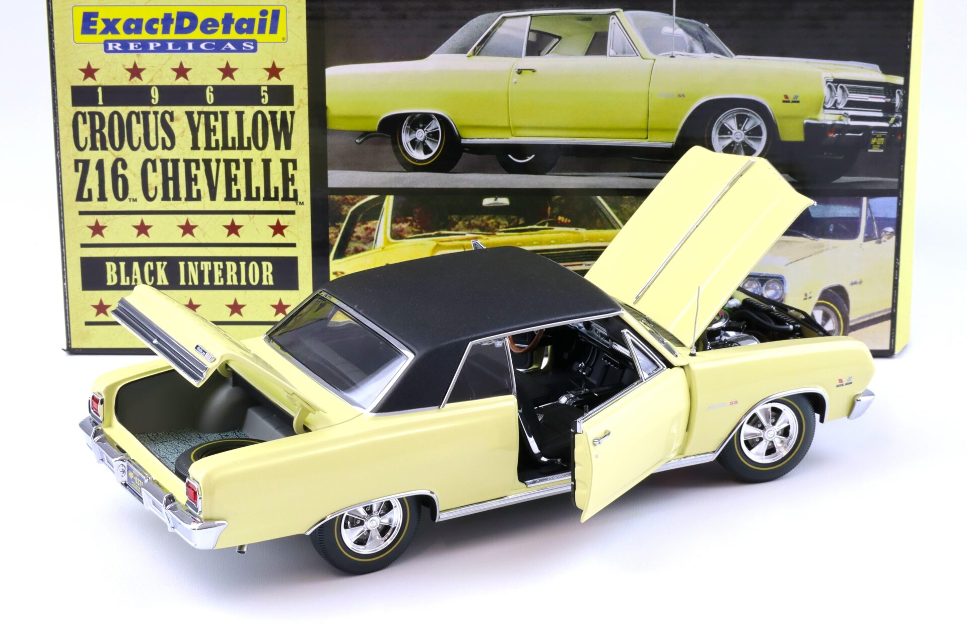 1:18 Exact Detail Chevrolet Chevelle Z16 Malibu SS 396 Turbo Jet Crocus yellow WCC506