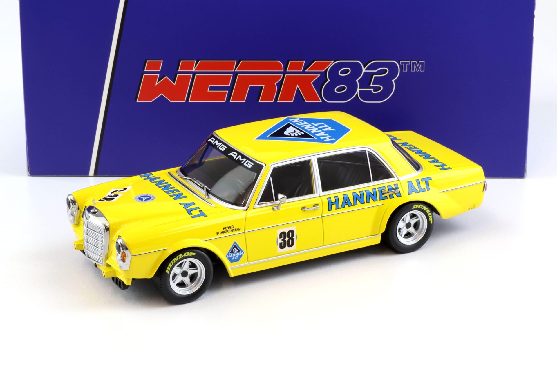 1:18 WERK83 Mercedes AMG 300 SEL 6.8 #38 Final Season Hockenheim 1971 Heyer