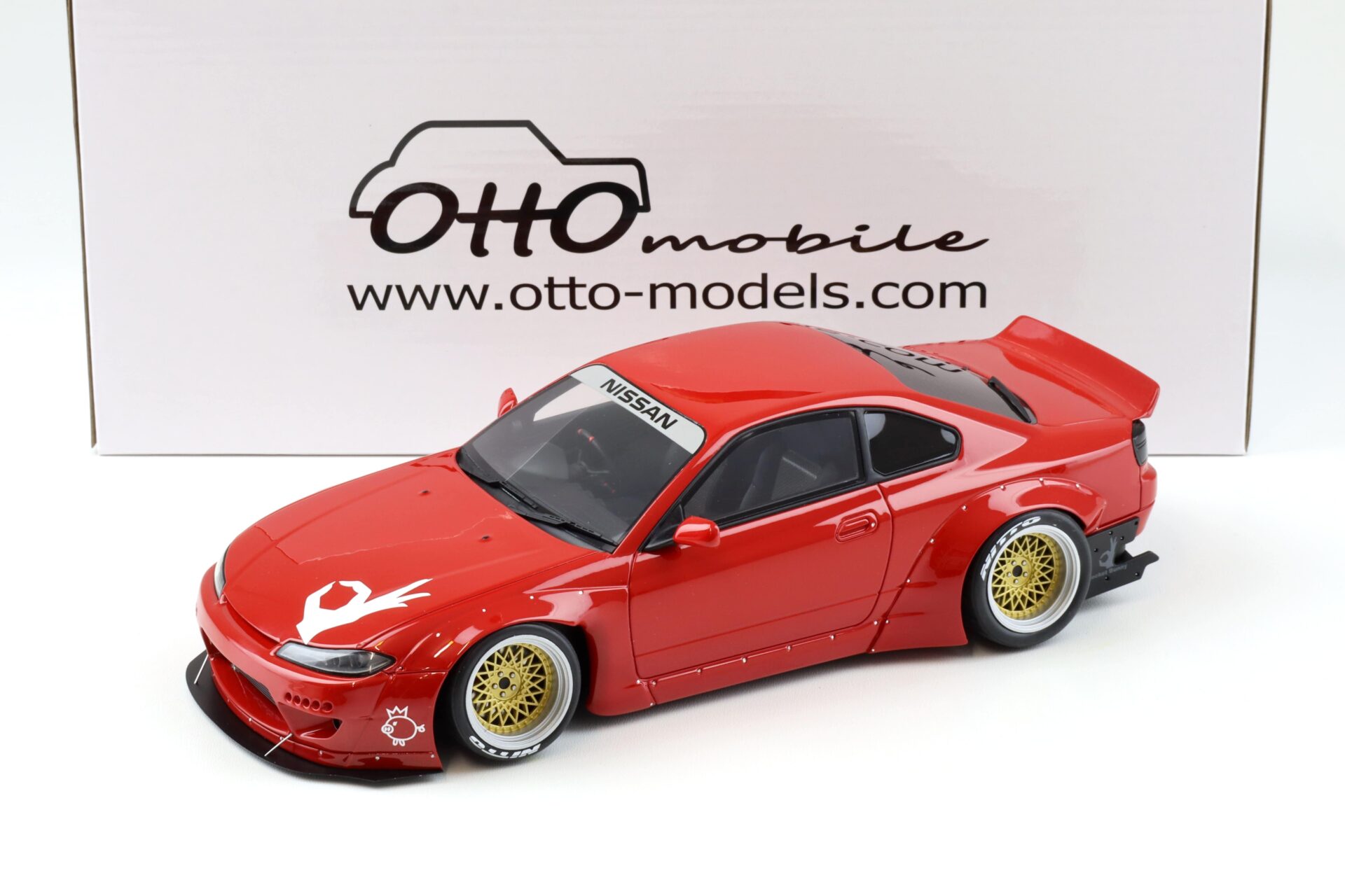 1:18 OTTO mobile OT1115 Nissan Silvia S15 Rocket Bunny 2014 Nissan red
