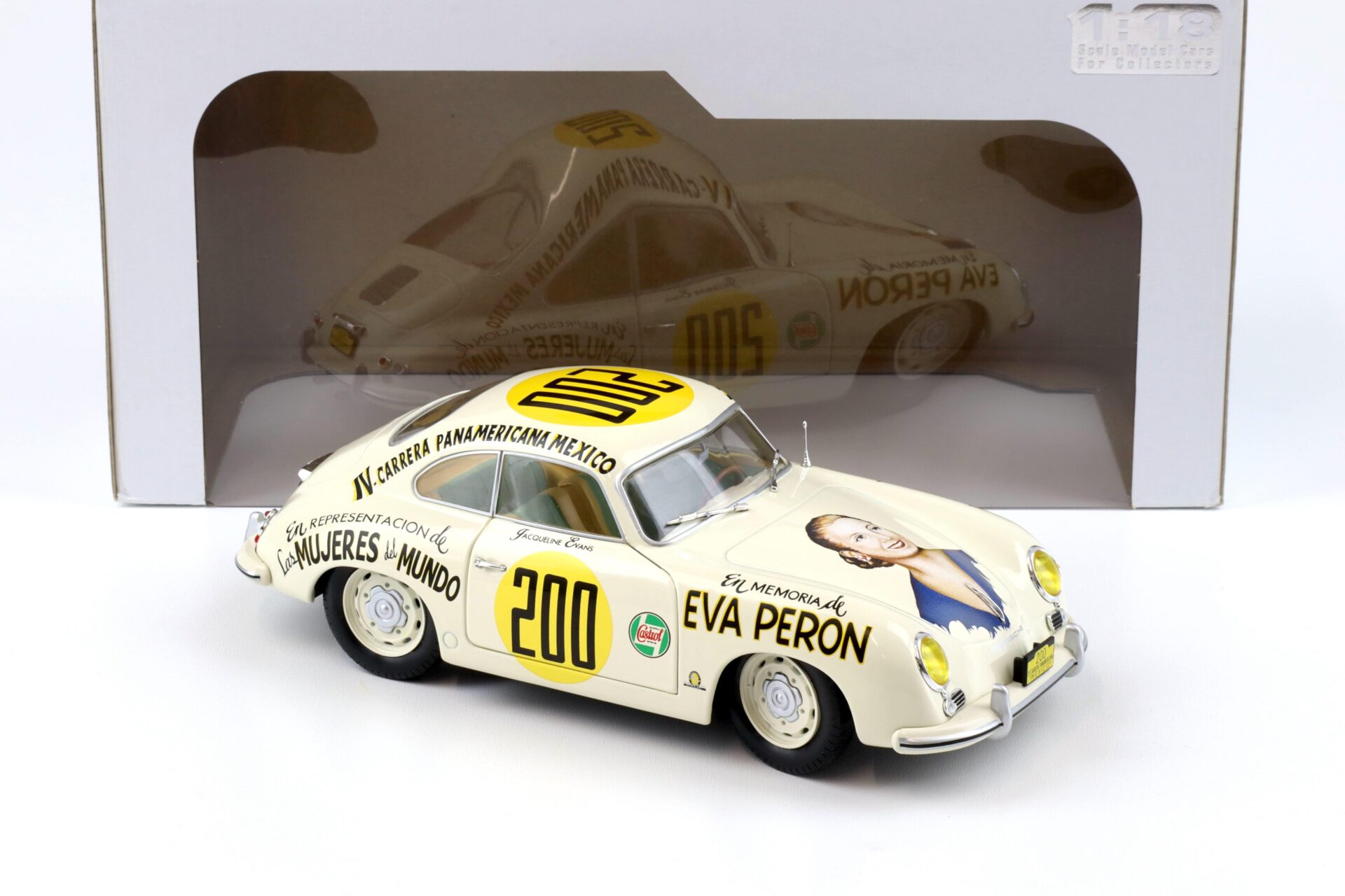 1:18 Solido Porsche 356 PRE-A #200 Carrera Panamericana Mexico 1953 beige